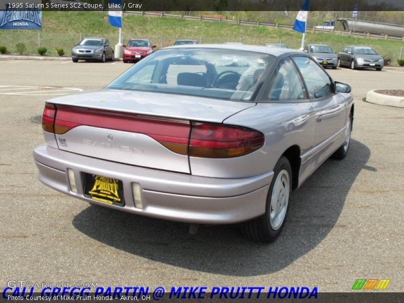 Lilac / Gray 1995 Saturn S Series SC2 Coupe