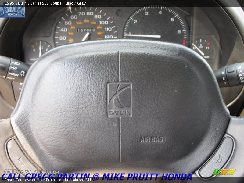 Lilac / Gray 1995 Saturn S Series SC2 Coupe