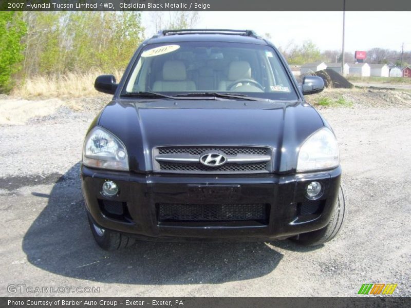 Obsidian Black Metallic / Beige 2007 Hyundai Tucson Limited 4WD