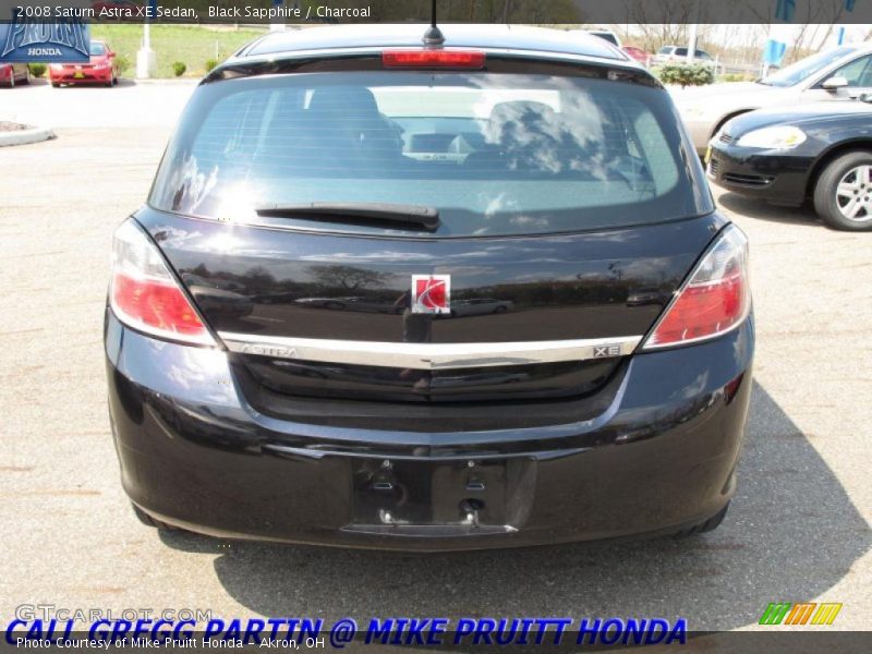 Black Sapphire / Charcoal 2008 Saturn Astra XE Sedan