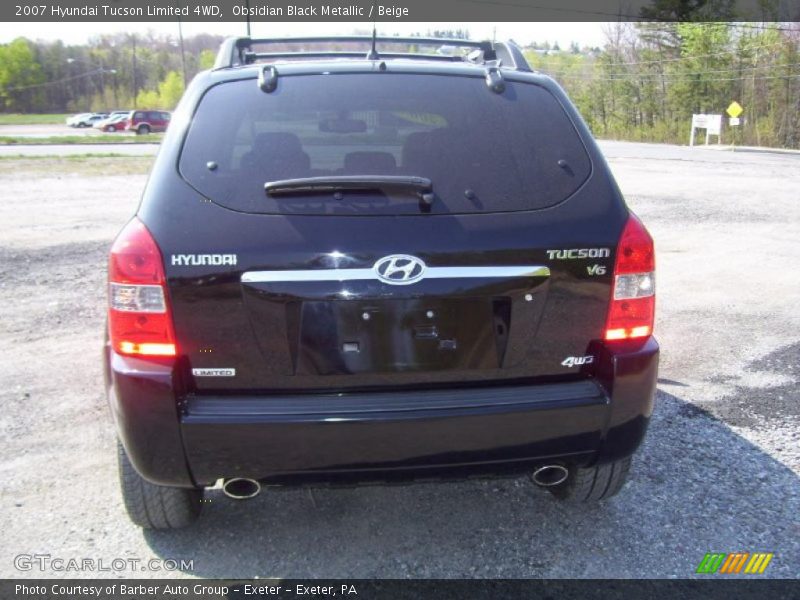 Obsidian Black Metallic / Beige 2007 Hyundai Tucson Limited 4WD