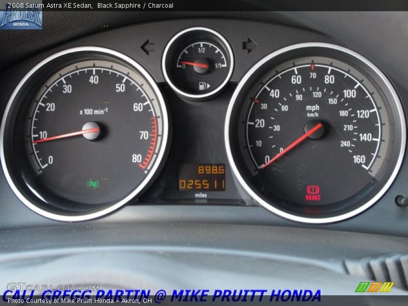 Black Sapphire / Charcoal 2008 Saturn Astra XE Sedan
