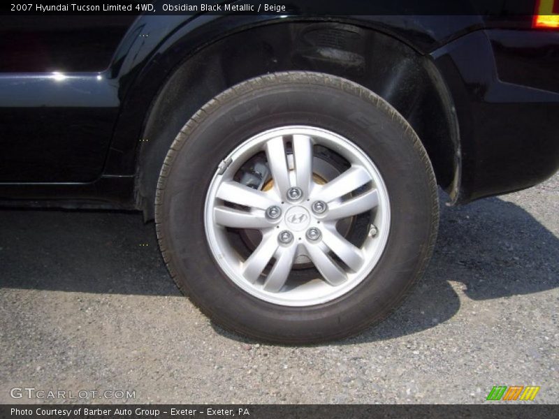 Obsidian Black Metallic / Beige 2007 Hyundai Tucson Limited 4WD