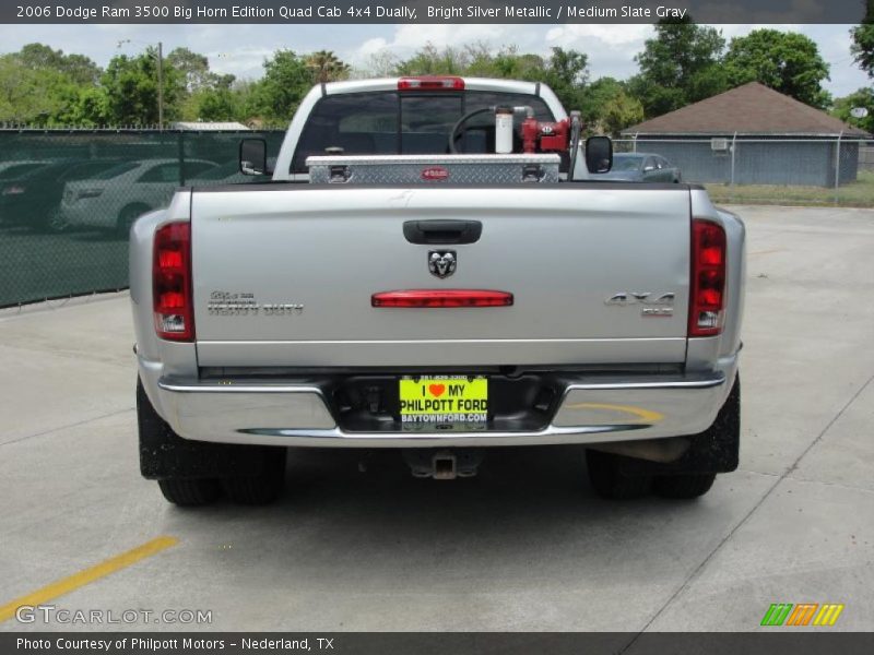 Bright Silver Metallic / Medium Slate Gray 2006 Dodge Ram 3500 Big Horn Edition Quad Cab 4x4 Dually