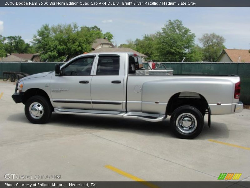 Bright Silver Metallic / Medium Slate Gray 2006 Dodge Ram 3500 Big Horn Edition Quad Cab 4x4 Dually