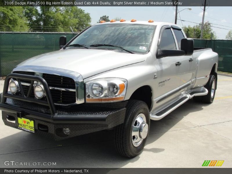 Bright Silver Metallic / Medium Slate Gray 2006 Dodge Ram 3500 Big Horn Edition Quad Cab 4x4 Dually