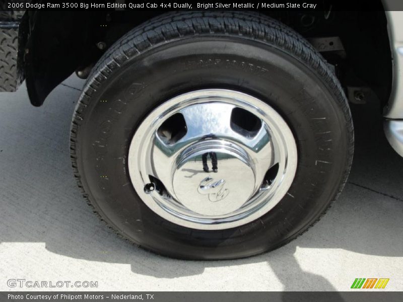 Bright Silver Metallic / Medium Slate Gray 2006 Dodge Ram 3500 Big Horn Edition Quad Cab 4x4 Dually