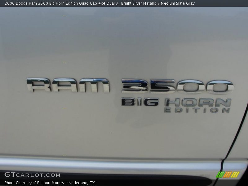 Bright Silver Metallic / Medium Slate Gray 2006 Dodge Ram 3500 Big Horn Edition Quad Cab 4x4 Dually