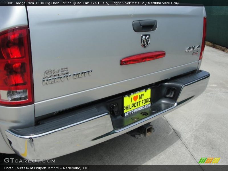 Bright Silver Metallic / Medium Slate Gray 2006 Dodge Ram 3500 Big Horn Edition Quad Cab 4x4 Dually