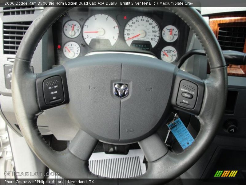 Bright Silver Metallic / Medium Slate Gray 2006 Dodge Ram 3500 Big Horn Edition Quad Cab 4x4 Dually