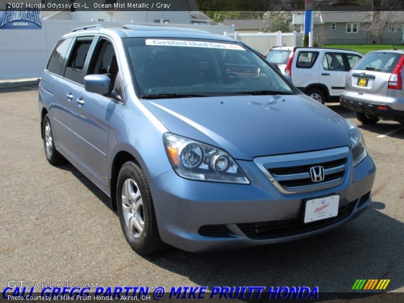 Ocean Mist Metallic / Gray 2007 Honda Odyssey EX-L