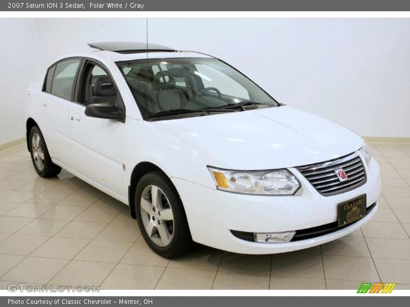 Polar White / Gray 2007 Saturn ION 3 Sedan
