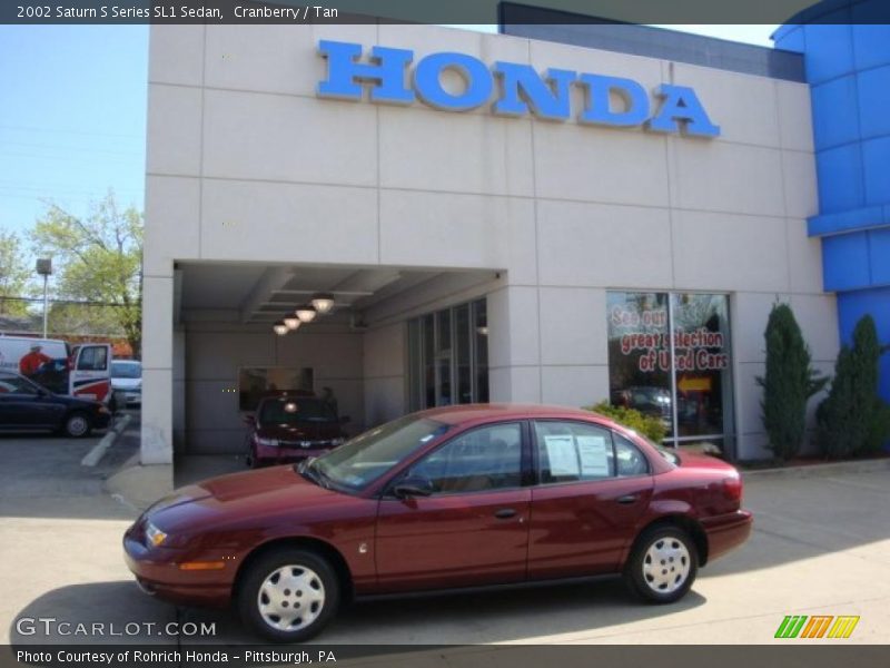 Cranberry / Tan 2002 Saturn S Series SL1 Sedan