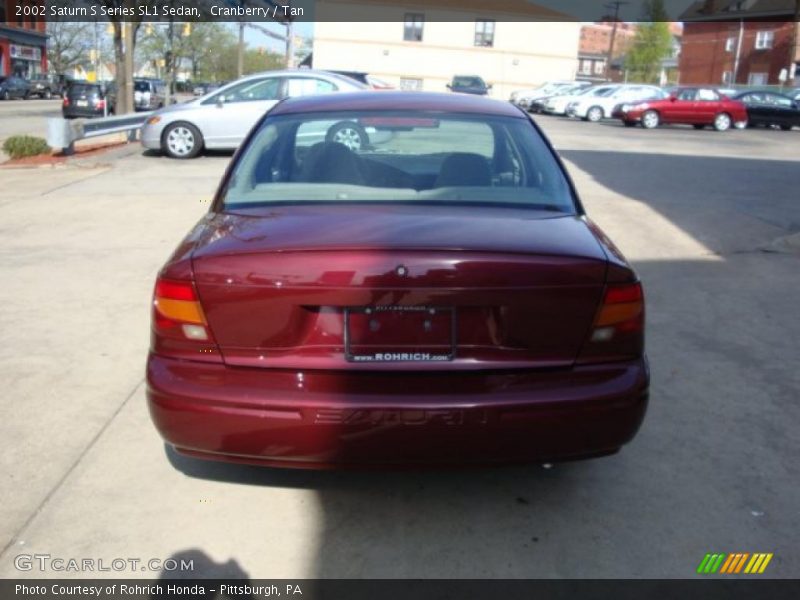 Cranberry / Tan 2002 Saturn S Series SL1 Sedan