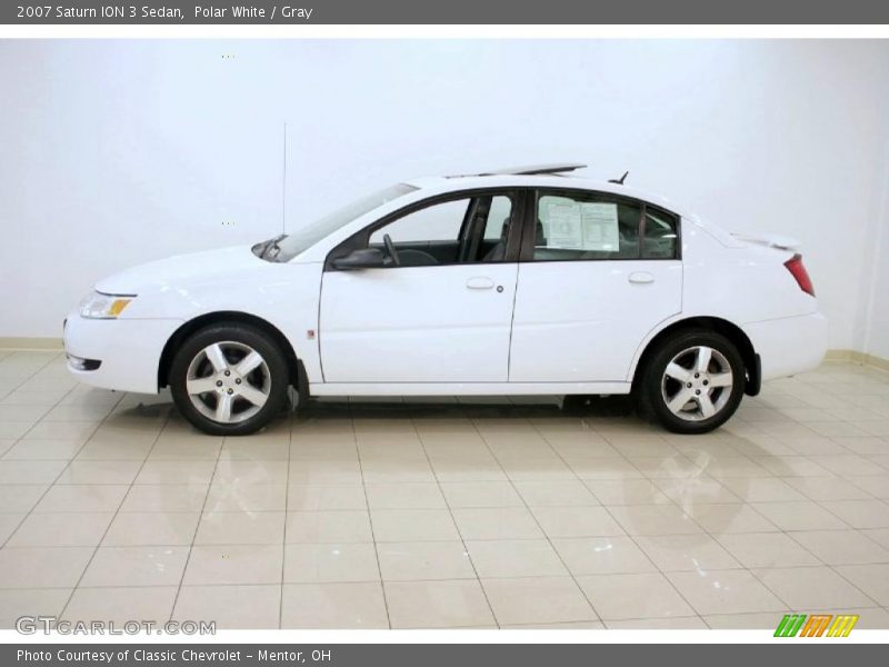 Polar White / Gray 2007 Saturn ION 3 Sedan
