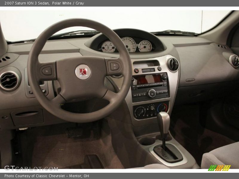 Polar White / Gray 2007 Saturn ION 3 Sedan