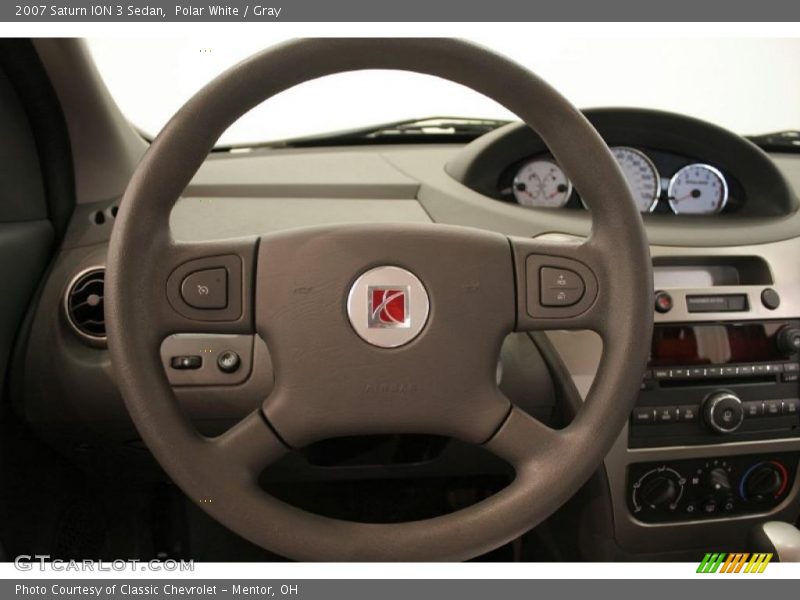 Polar White / Gray 2007 Saturn ION 3 Sedan