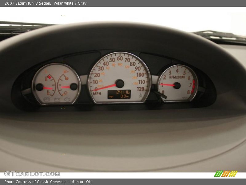 Polar White / Gray 2007 Saturn ION 3 Sedan