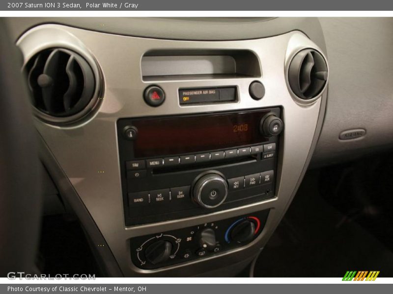 Polar White / Gray 2007 Saturn ION 3 Sedan