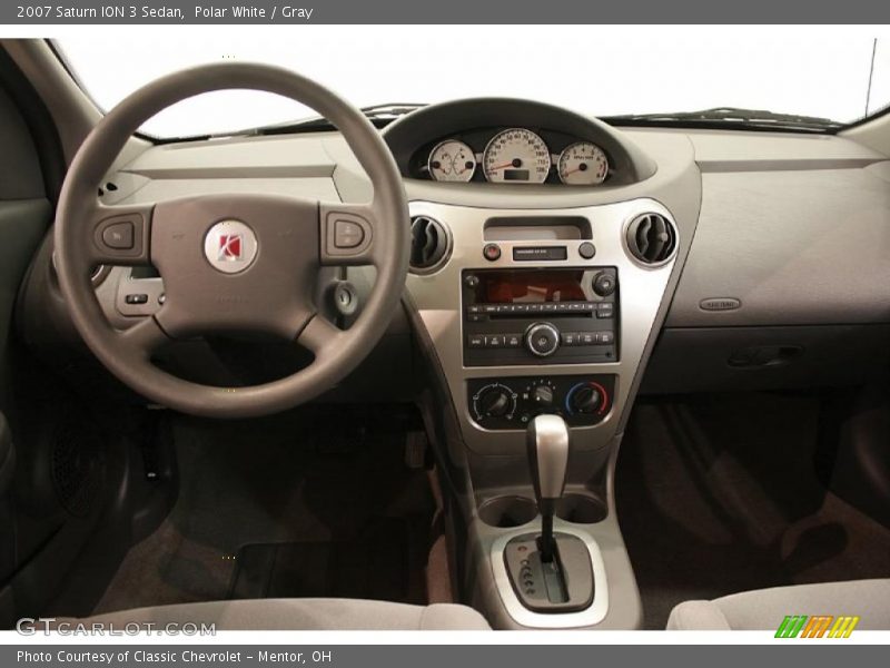 Polar White / Gray 2007 Saturn ION 3 Sedan