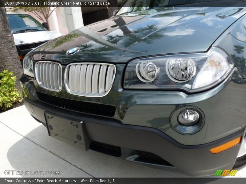 Highland Green Metallic / Sand Beige 2007 BMW X3 3.0si