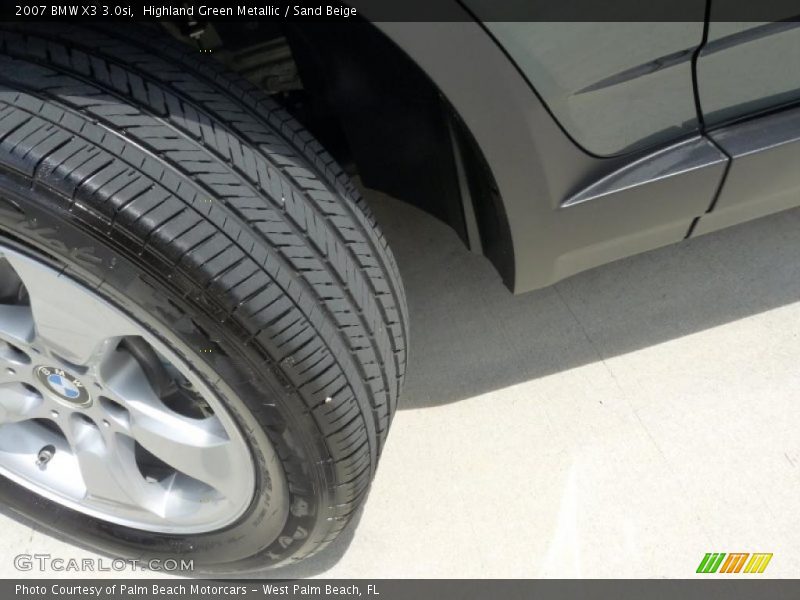 Highland Green Metallic / Sand Beige 2007 BMW X3 3.0si