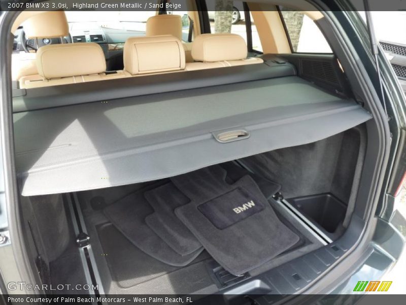 Highland Green Metallic / Sand Beige 2007 BMW X3 3.0si