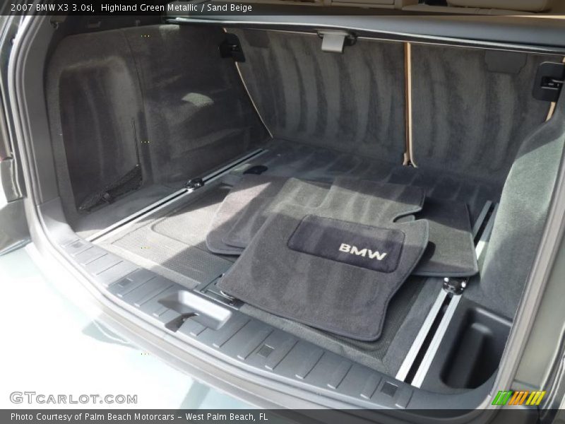 Highland Green Metallic / Sand Beige 2007 BMW X3 3.0si