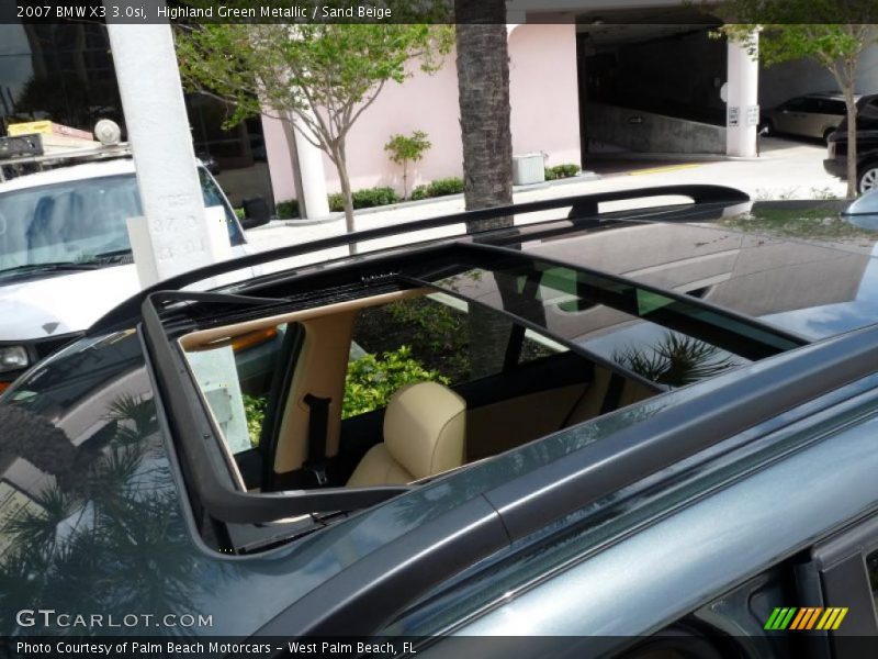 Highland Green Metallic / Sand Beige 2007 BMW X3 3.0si