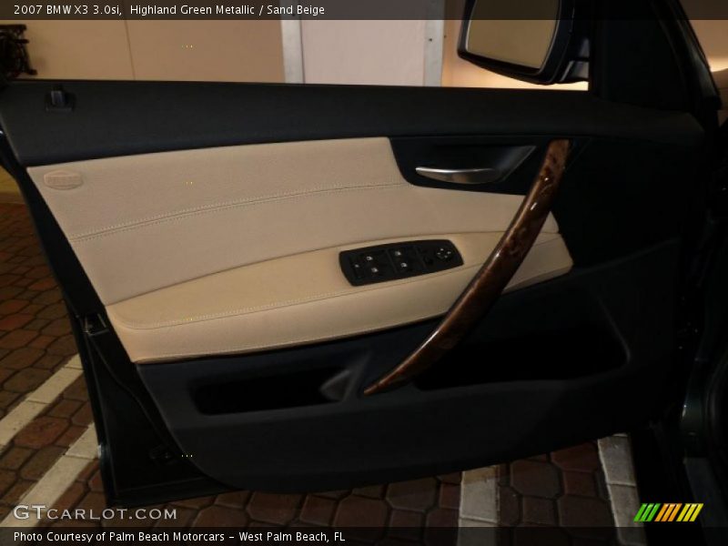 Highland Green Metallic / Sand Beige 2007 BMW X3 3.0si