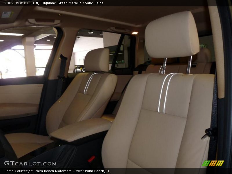 Highland Green Metallic / Sand Beige 2007 BMW X3 3.0si