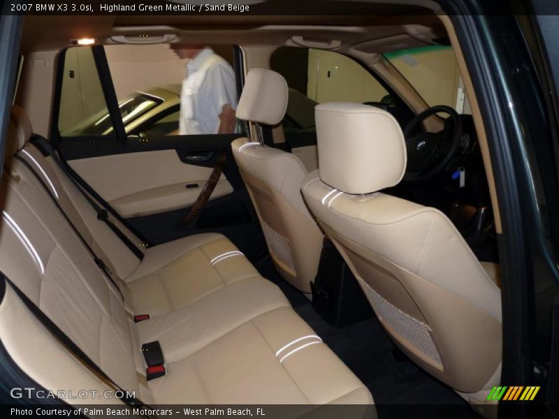 Highland Green Metallic / Sand Beige 2007 BMW X3 3.0si