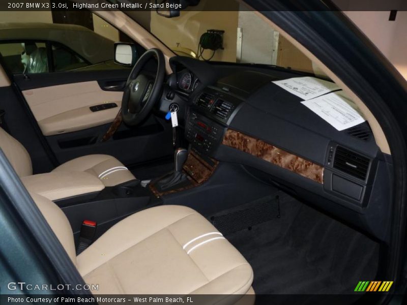 Highland Green Metallic / Sand Beige 2007 BMW X3 3.0si