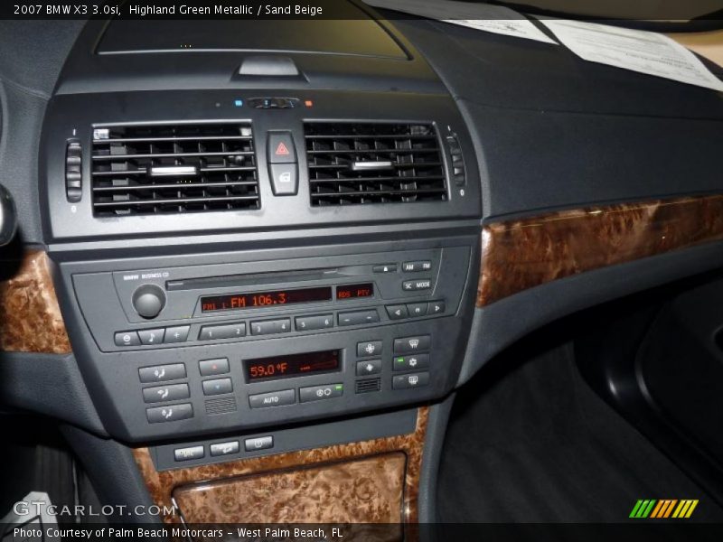 Highland Green Metallic / Sand Beige 2007 BMW X3 3.0si
