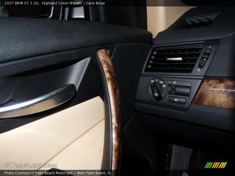 Highland Green Metallic / Sand Beige 2007 BMW X3 3.0si