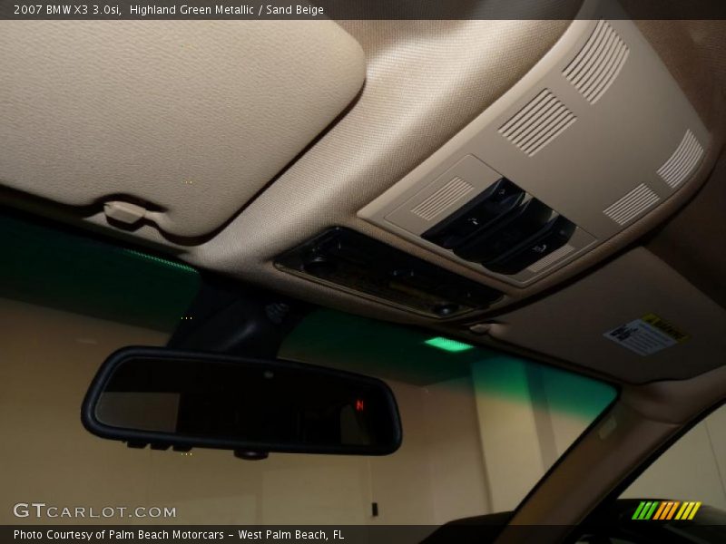 Highland Green Metallic / Sand Beige 2007 BMW X3 3.0si