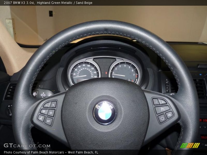 Highland Green Metallic / Sand Beige 2007 BMW X3 3.0si