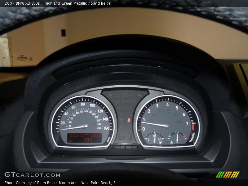 Highland Green Metallic / Sand Beige 2007 BMW X3 3.0si