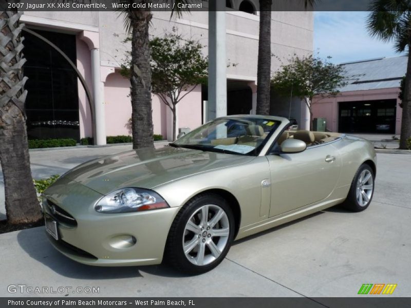 Winter Gold Metallic / Caramel 2007 Jaguar XK XK8 Convertible