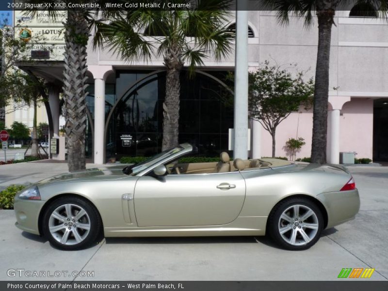 Winter Gold Metallic / Caramel 2007 Jaguar XK XK8 Convertible
