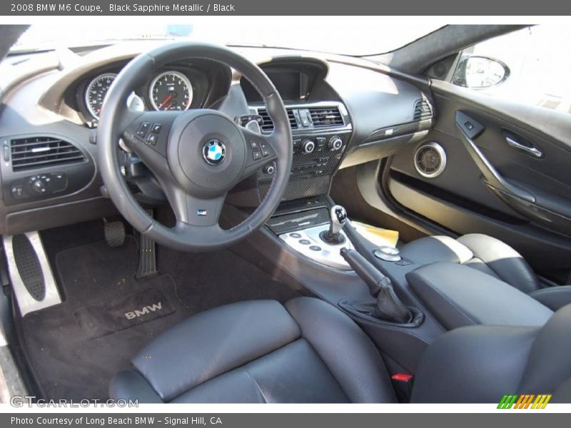 Black Sapphire Metallic / Black 2008 BMW M6 Coupe