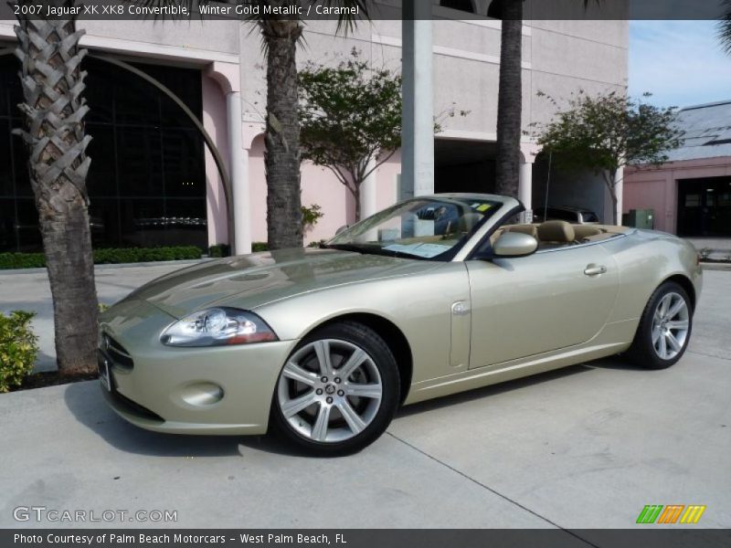 Winter Gold Metallic / Caramel 2007 Jaguar XK XK8 Convertible