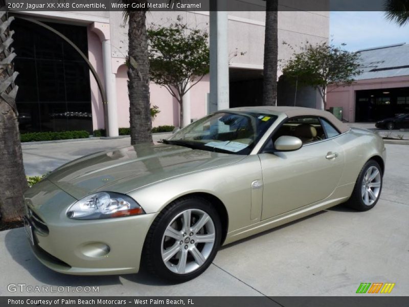Winter Gold Metallic / Caramel 2007 Jaguar XK XK8 Convertible