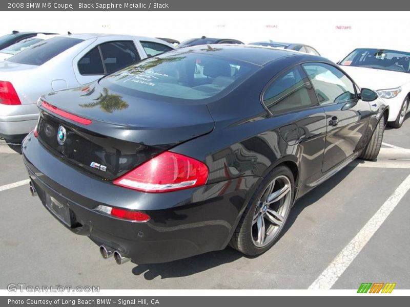 Black Sapphire Metallic / Black 2008 BMW M6 Coupe