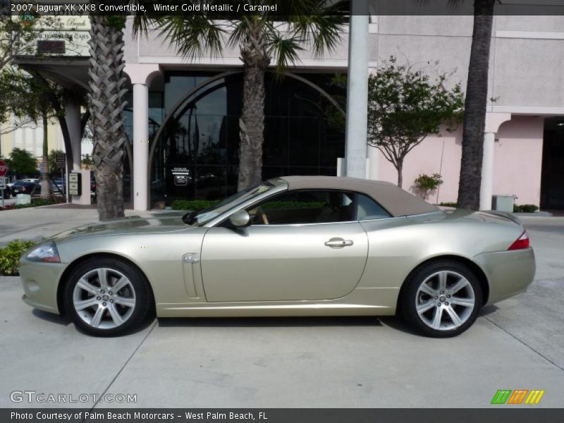 Winter Gold Metallic / Caramel 2007 Jaguar XK XK8 Convertible