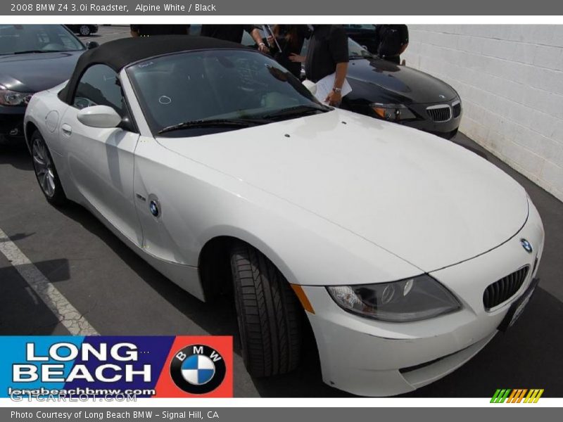 Alpine White / Black 2008 BMW Z4 3.0i Roadster