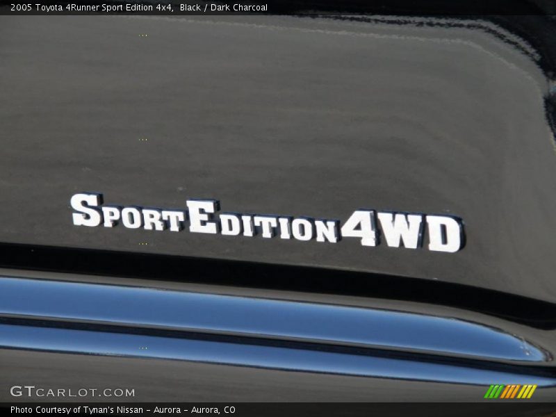 Black / Dark Charcoal 2005 Toyota 4Runner Sport Edition 4x4