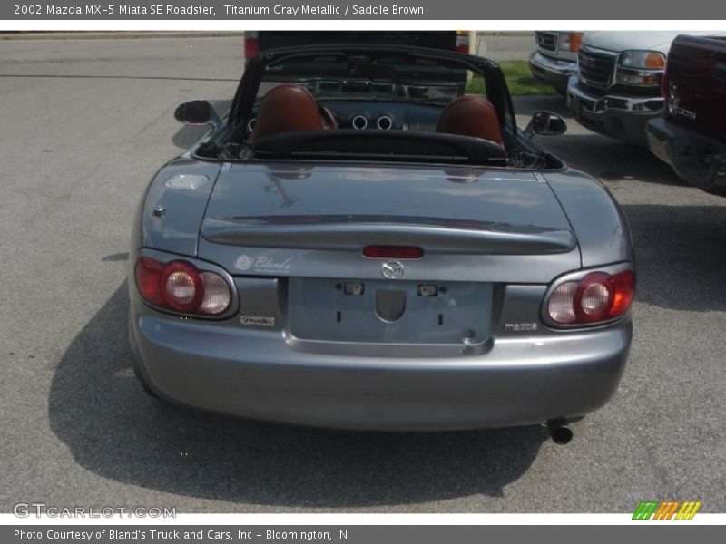 Titanium Gray Metallic / Saddle Brown 2002 Mazda MX-5 Miata SE Roadster