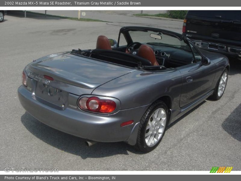 Titanium Gray Metallic / Saddle Brown 2002 Mazda MX-5 Miata SE Roadster