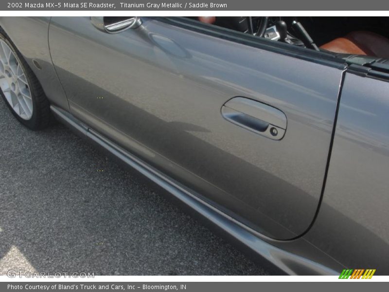 Titanium Gray Metallic / Saddle Brown 2002 Mazda MX-5 Miata SE Roadster